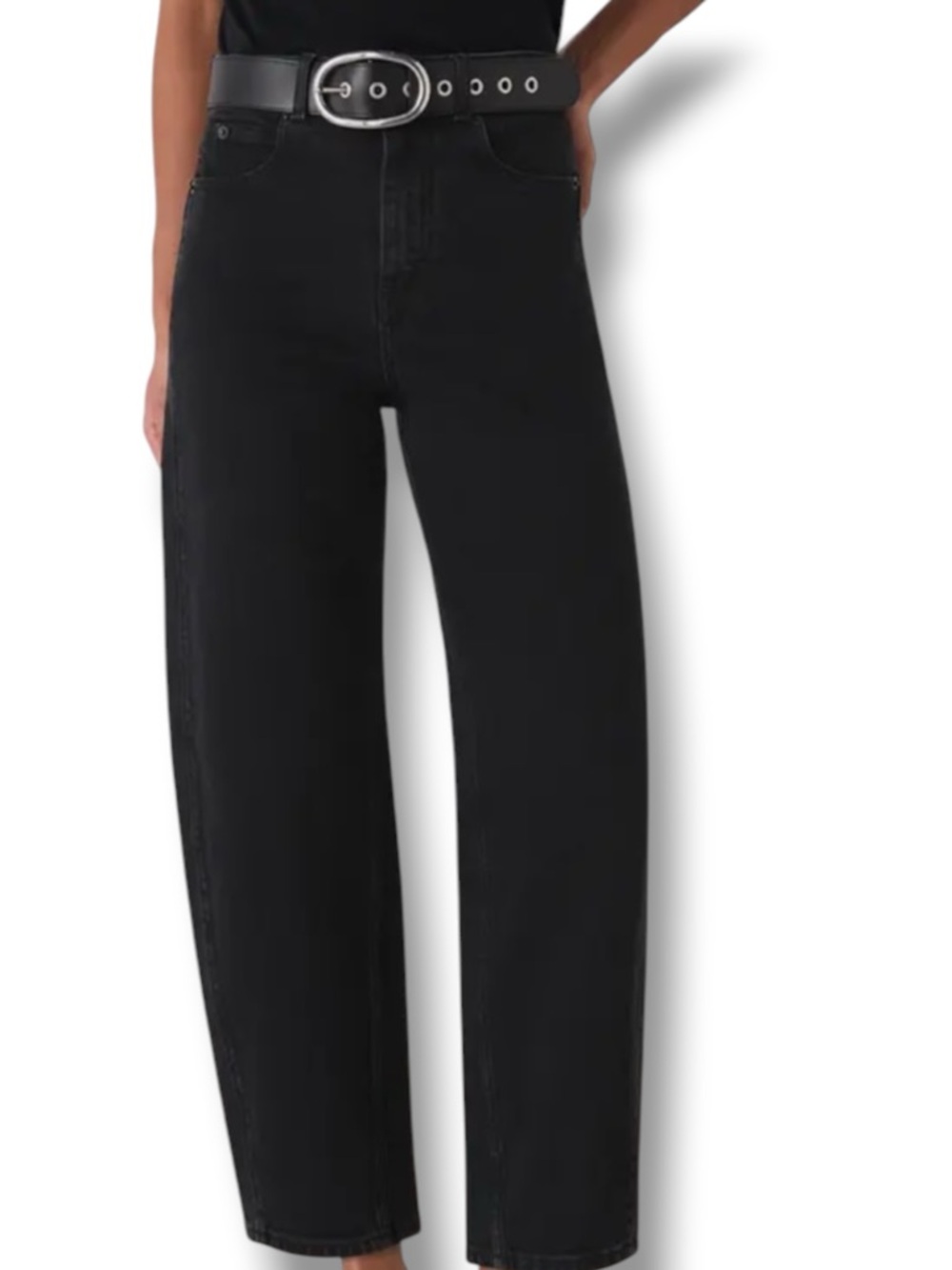 NYDJ Jemma Barrel High Rise Black Night Tide Lift Tuck Stretch Jeans 6 NWT